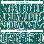 Custom Midnight Green White Curved And Wavy Lines Sublimation Soccer Uniform Jersey Custom Midnight Green White Curved And Wavy Lines Sublimation Soccer Uniform Jersey